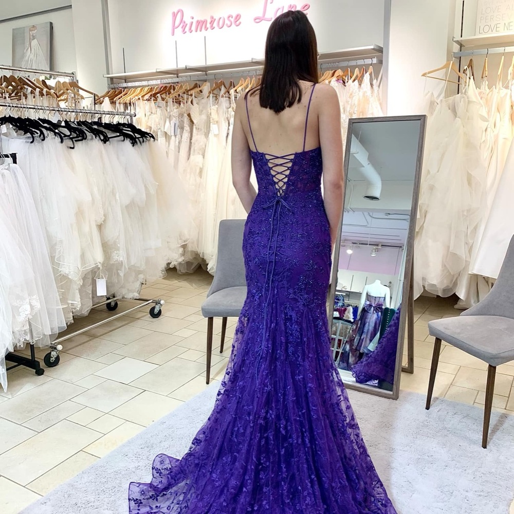 Ellie Wilde purple prom dress - Picture 2 of 6